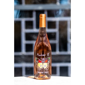 Chateau La Coste Madame B 2025 75cl ros&eacute; wine bottle with gold cap and colourful butterfly label design.