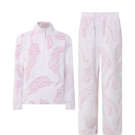 Lino Leopard Fleece Pyjamas