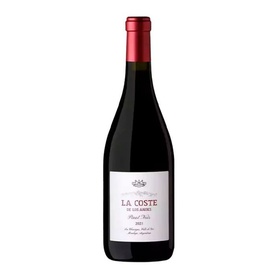 Los Andes La Coste Pinot Noir 75cl red wine, tall dark bottle with red wax top and cream label