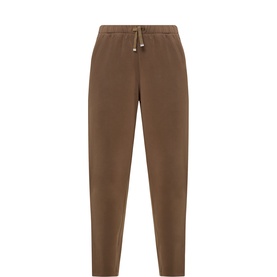 Varley Sweat Bottom in Teak Olive, tapered leg with elasticated drawstring waist and ribbed cuffs