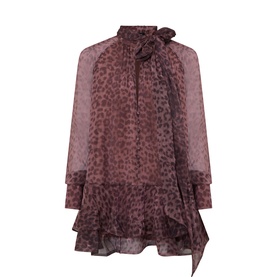 Adrie Leopard Mini Dress