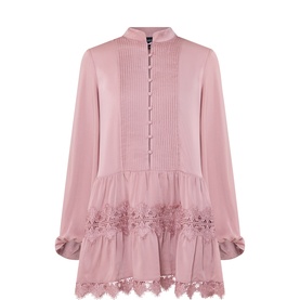 Antonia Lace Trim Mini Dress