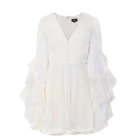 Aubriel Tiered-Sleeve Mini Dress