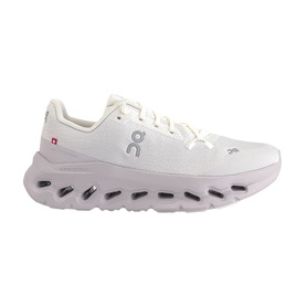 On Running Cloudtilt trainer in Ether Ivory, white mesh upper with silver logo, chunky segmented white sole