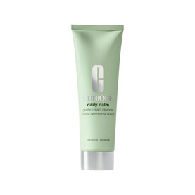 Clinique Daily Calm Gentle Cream Cleanser in sage green tube with pump-free flip cap design