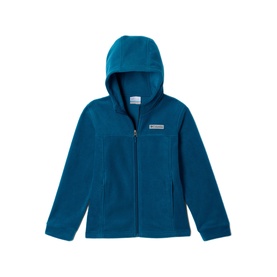 Columbia children's Phoenix Blue fleece zip-up hooded jacket with front pockets