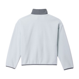 Columbia children's jacket in Tea Light with Sedona Sage contrast collar and cuffs, half-zip front, back view