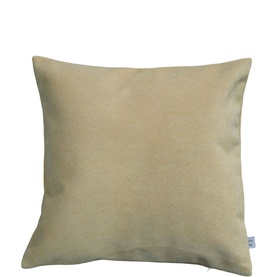 Fever + Hue Studio Plain Solara Cushion in honey, square with piped edge, soft velvet-effect fabric, plain front