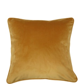 Velvet Plain Cushion Butterscotch