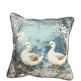 Velvet Vintage Duck Cushion