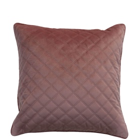 Velvet Quilted Cushion Rose Quartz