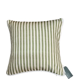 Weave Stripe Cushion Green