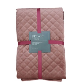 Velvet Quilted Throw Rose Quartz