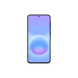 Samsung Galaxy A57 5G 256GB Dark Blue smartphone, front view showing gradient purple and blue display on white background