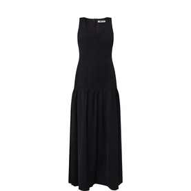 Dropped Waist Flared Dress
