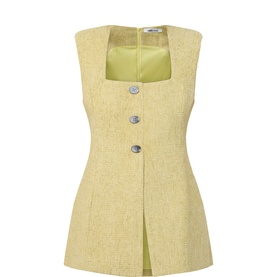 Boucl&eacute; Tailored Waistcoat