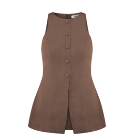 Solid Cinched Waistcoat
