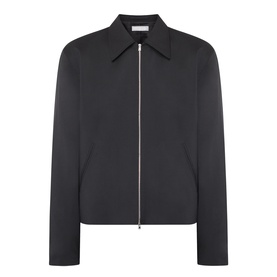 Our Legacy black casual jacket in 100% virgin wool, point collar, full-length zip fastening, long sleeves