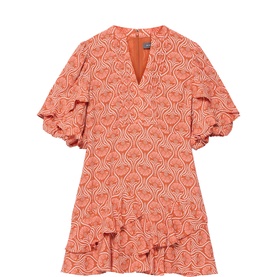 Printed Mini Flared Dress
