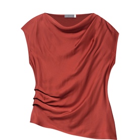 Draped Satin Top