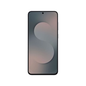 Samsung Galaxy S25 FE Jet Black smartphone, front view showing full-screen display with minimal bezels and punch-hole camera