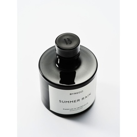 Byredo Summer Rain Parfum d'Int&eacute;rieur diffuser in dark glass bottle with black cap and white label