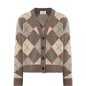 Dabile Argyle Jacquard Cardigan