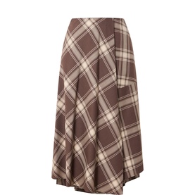 Lanoso Tartan Asymmetric Skirt