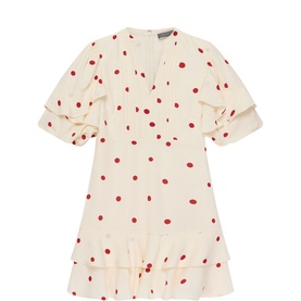 Polka Dot Mini Flared Dress