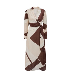 Angelina Tie Flared Dress