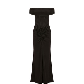 Ania Ruched Off The Shoulder Dress