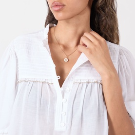 Logo Pearl Pendant Necklace