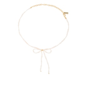 Bow Pearl Choker Necklace
