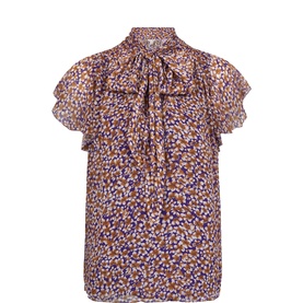 Ditsy Pussy Bow Blouse