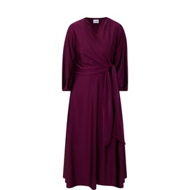 Gathered Wrap Dress