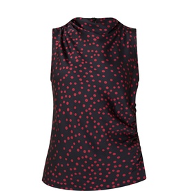 Polkadot Ruched Side Blouse
