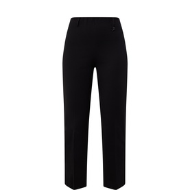 Slim-Leg Cropped Trousers