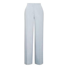 Forever New sky blue wide-leg tailored trousers with high waist and front crease detail
