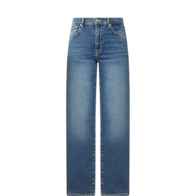 Stovepipe Tapered-Leg Jeans