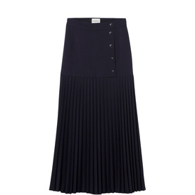 High-Waisted Pleated Skirt