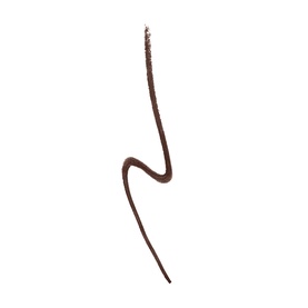 Benefit Eye Liner swatch in Midnight Brown, showing a curved stroke of deep brown liner pigment on white background.