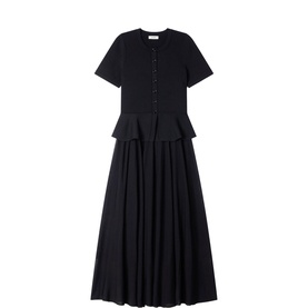 Peplum Flared Knitted Dress