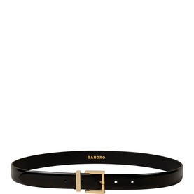 Square Buckle Leather Belt
