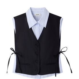 Shirt & Waistcoat Layered Top