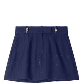 Striped Sequin Mini Skort