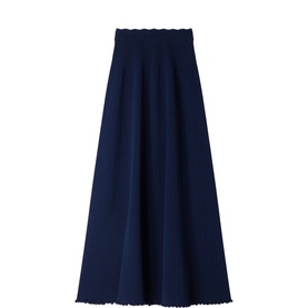 Pointelle Knitted Flared Skirt
