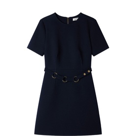 Belted Mini Flared Dress