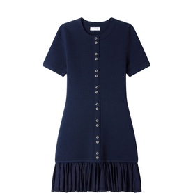 Ruffle Mini Knitted Dress