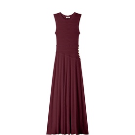 Hardware Detail Pointelle Knitted Dress