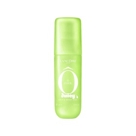 Lanc&ocirc;me &Ocirc; Oui Juicy Body Mist in lime green spray bottle with bold graphic lettering